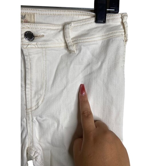 We the Free Free People white flare pleated white‎ jeans size 30 - Picture 5 of 7